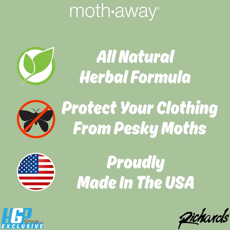 RICHARDS Dorzu Moth Away Sachets - Nontoxic Herbal Moth Repellent - 72 Pack with Fresh Mint Scent - Image 2